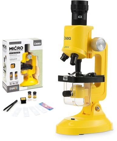 Little World Microscope for Kids, 100x 400x and 1200x Science Kits for Kids Age 5-7 Age 8-12, Microscope Beginner Kit with LED, Learning Resources Toys, Science Experiment STEM Kits for Boys Girls