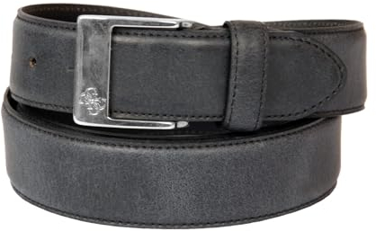 GUESS Herren Ledergürtel Gürtel aus Leder Mann Artikel BM0401 LEA35 made in ITALY hoch cm. 3,2, BLA - Black, 120