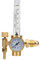 Argon Gas Regulator, All Brass Welding Regulator Adapter with Meter Welding Regulator G5/8 Male Thread Argon Co2 Mig Tig Meter Regulator Pressure Gauge