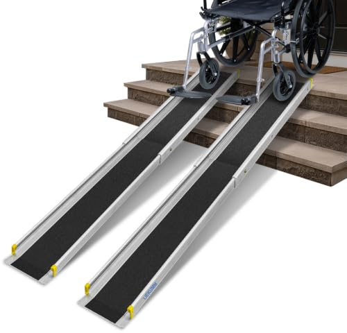 LIEKUMM 6 FT Wheelchair Ramps, 300 kg Telescopic Ramps for Wheelchairs