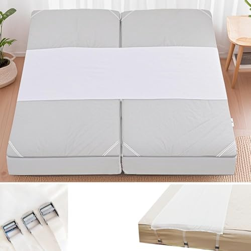 EASYMALL Bed Bridge | Split King Gap Filler | Twin to King Bed Converter | Non-Slip | Mattress Connector with 3 Metal Buckles | 3-Min Setup