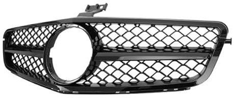 Grill Sport Kühlergrill kompatibel mit Mercedes W204 C204 Coupe Glanz Schwarz