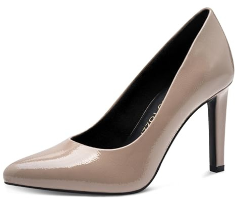 MARCO TOZZI Zapatos de tacón para Mujer Elegantes con Forma Puntiaguda y tacón de Aguja 2-22415-41, Patente Pardo., 36 EU