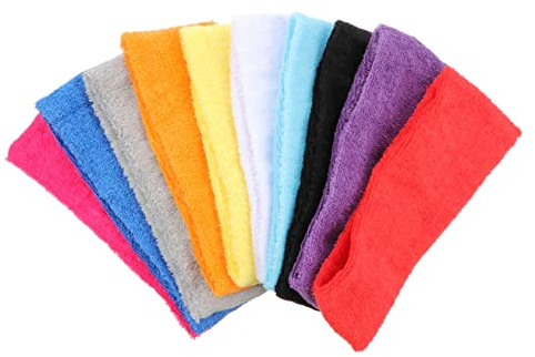 BESTYASH 10pièces Bandeau Anti-transpiration Pour Sport De Bandeaux Pour Hommes Et Femmes Pour Activités De Plein Air