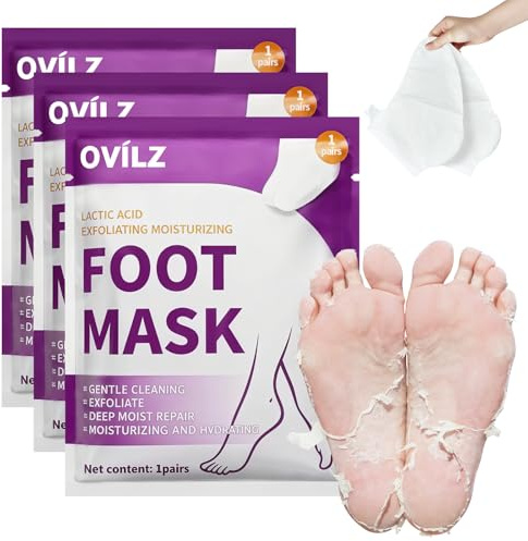 3 Paia Maschera Piedi Idratante,maschera piedi Esfoliante,Mascheras per piedis Efficace Cura,Riparazione Tallone Ruvido,Di Calzini Idratanti per Lisci e Morbidi,Per uomini e donne