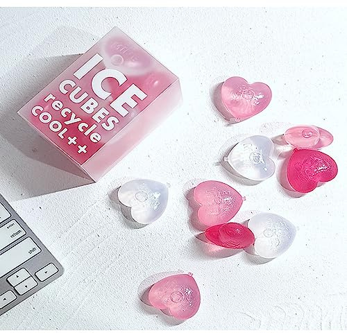 TYTOGE Glaçons Recongelables, Glaçons Réutilisables PE Rose Paquet de 15 pour la Maison