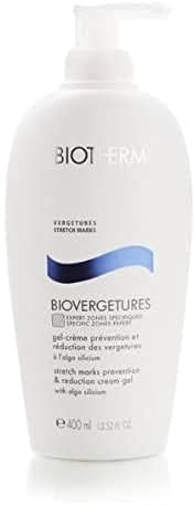 Biotherm, Biovergetures, Gel-Crème Anti-Vergetures, Traitement Préventif & Curatif Contre les Vergetures, Enrichi en Algo-Silicium & Beurre de Karité, Tous Types de Peau, 400ml