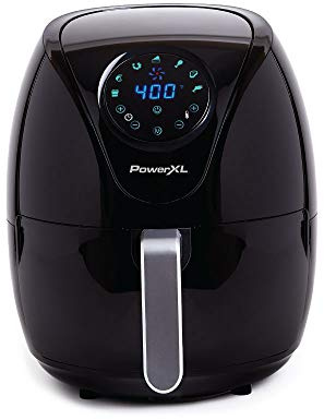 PowerXL Air Fryer 7 QT Maxx Classic, Extra Hot Air Fry, Cook, Crisp, Broil, Roast, Bake, High Gloss Finish, Nonstick, Black