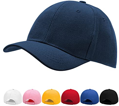 Bonu Boy Cap – Toddler Cap Kid Baseball Cap Sun Hat Cute Fashion Adjustable Sports Camp Spring Summer Autumn 3-6 Years Dark Blue