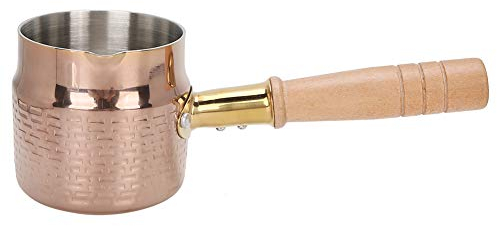 Cafetière turque, chauffe-lait au beurre de cafetière turque en acier inoxydable pour la maison, l'hôtel, le café, le restaurant, le bronze