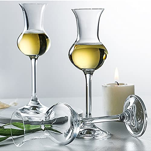 VIRUL Bicchiere da degustazione di Whisky Calice di Cristallo Bicchiere da Vino da Sherry Sommelier Bicchiere da degustazione con Odore di Whisky Tazza da Champagne a Tulipano