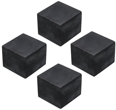 QUARKZMAN 4 st hårda gummidämpare mot vibrationer för tvättmaskin, 50 mm fyrkantig dyna för vibrationsisolering, 40 mm tjocklek ljuddämpande block för HVAC-kompressor luftkonditionering