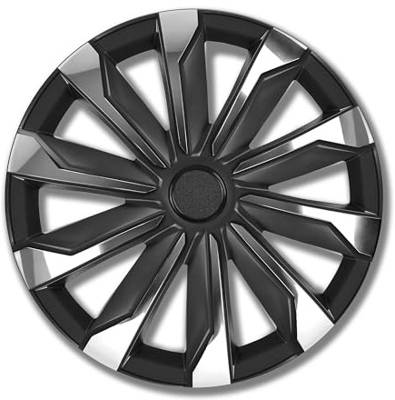 Petex Radkappe 15 Zoll Radzierblenden Satz Radblende schwarz/silber RB563515