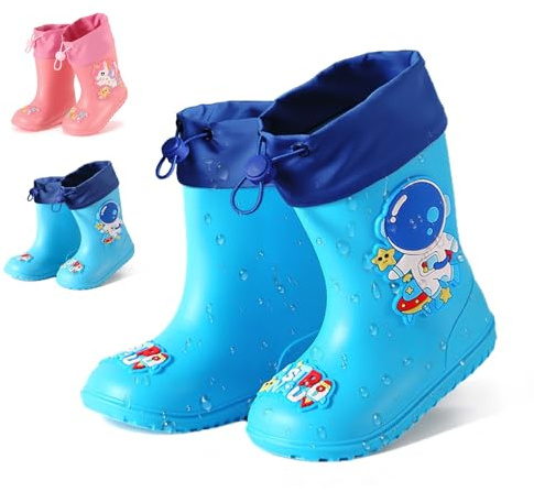 SilverChry Bottes de Pluie Légères pour Enfants Bébé, Semelle Antidérapante, Chaussures de Pluie à l'Extérieur, Convient aux Tout-Petits, Convient aux Garçons et aux Filles