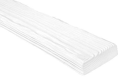 DECO WOOD Dekobrett ET305 aus Polyurethane, 2m Länge, PU Brett Holzoptik (weiß - 190x35mm) Wandbrett Hartschaum Deckenverkleidung