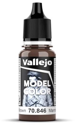 Vallejo Model Color Acrylic Paint, Brown Mahogany, 18 ml, Self-Leveling, BSL System for Modeling and Miniatures