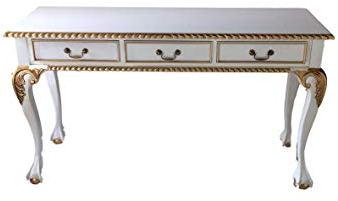 Kunibert Sekretär Louis Seize Empire Renaissance Barock Farbe:weiß mit Gold Schreibtisch Schminktisch Stilmöbel Länge135xHöhe76xBreite43cm Nr.3