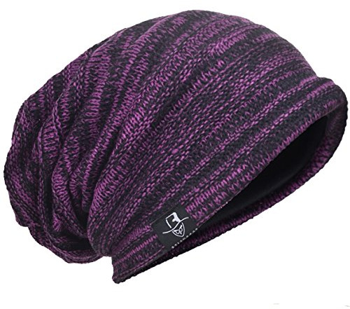 HISSHE Bonnet Homme Bonnet de Ski Homme Tricoter Slouch Calotte Ancien Hip-hop Hiver Chapeau B5001/B011s