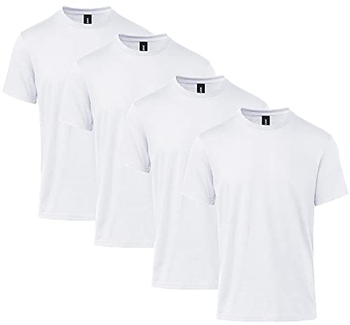 Gildan Unisex's Softstyle CVC Short Sleeve T-Shirt, Style G67000/G64000cvc, Multipack, White (4-Pack), L (Pack of 4)