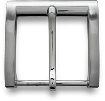 almela - Gürtelschnalle - Schnalle - Ersatzschnalle - Gebürstetes Silber - Schnalle Gürtel - Wechselgürtel - Buckle Belt (Silber, 40mm)