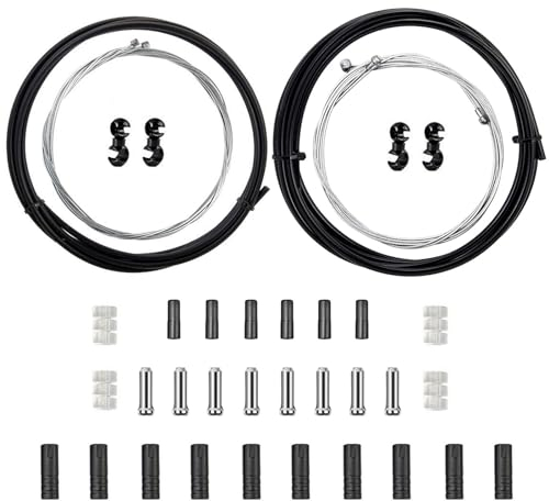 Fahrrad Bremszug, Fahrrad Bremsseil Hinten Set, 2 in 1 Set, Fahrrad Schaltzug, für Ersetzen von Brems und Schaltzügen, für Mountainbike Rennrad Fahrrad