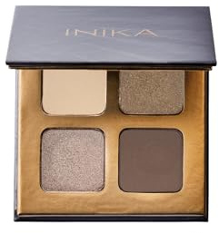INIKA Eyeshadow Quad - Wind | Blendable, Natural Mineral Pigments, Neutral Tones, Long Lasting, Matte and Shimmer