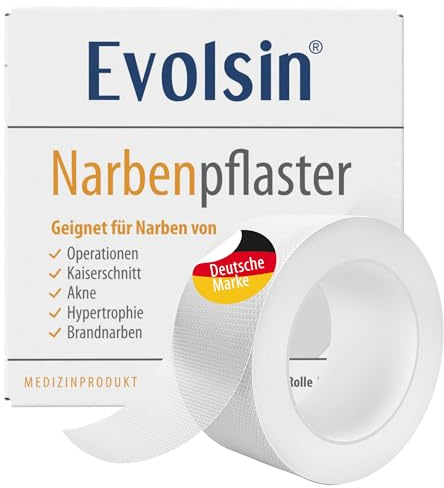 Evolsin® Silikon Narbenpflaster transparent – Ideal für Kaiserschnitt & OP-Narben (200cm)