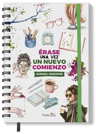 HappyMots Agenda Anual 2026 Semana vista | 13 meses (dic 2025–dic 2026) – Diseño Inspirador, Organización Total y un Toque de Felicidad (ÉRASE UNA VEZ UN NUEVO COMIENZO)