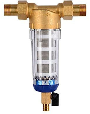 HEALBYBLE Water Systems, Pre Filter Purifier， Whole House Spin Down Sediment Water Filter ，Central Prefilter System Backwash Stainless Steel Mesh Higher Filtration Efficiency(DN15)