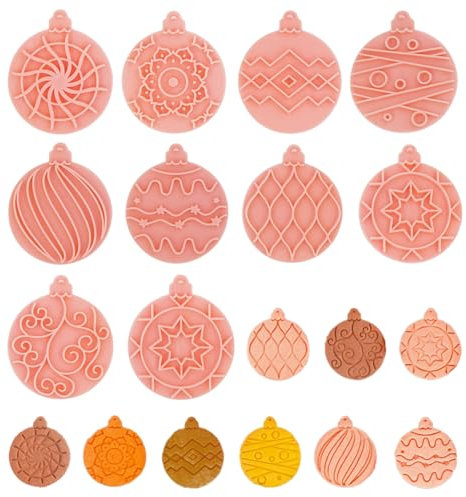 10 Pcs Christmas Cookie Cutters and Biscuit Cutters - Balls Shape Cookie Stamp for Baking and Decorations A8YQYZMJ
