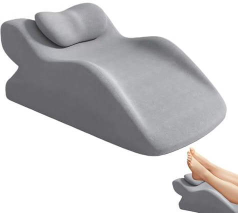 Cuscino venoso per gambe rialzate, cuscino a cuneo per dormire, cuscino gambe in memory foam, cuscino ergonomico comfort per ginocchia, gambe, caviglie, divano, letto (grigio)