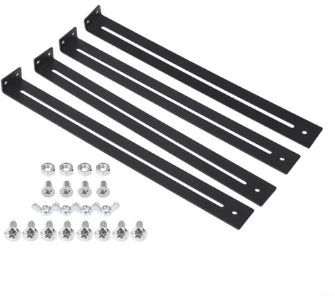 Kit de réparation de tiroir pour armoires en panneaux de particules en bois MDF, support de renfort d'armoire en acier avec matériel de fixation, support de fixation de tiroir affaissé (2 ensembles)