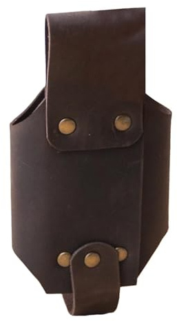 Fondina per birra in pelle - per bevande, per lattine | Portabevande per soda impermeabile, accessorio per barbecue in stile cowboy retrò vintage con passante universale