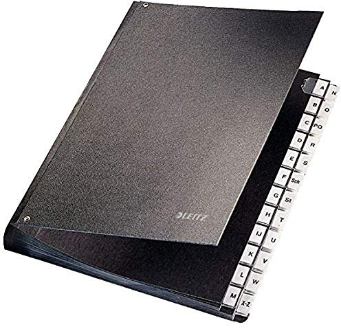 Leitz Ordnungsmappe 58250195 Ordner, A-Z, Anzahl der Abteilungen 24, Schwarz