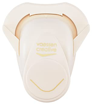 Vaessen Creative 3-in-1 Eckenstanzer Rund - Motivstanzer und Eckenabrunder für Papierbasteln - Stanzer für Fotoecken und Karten - 9.6 x 25 mm - Basteln