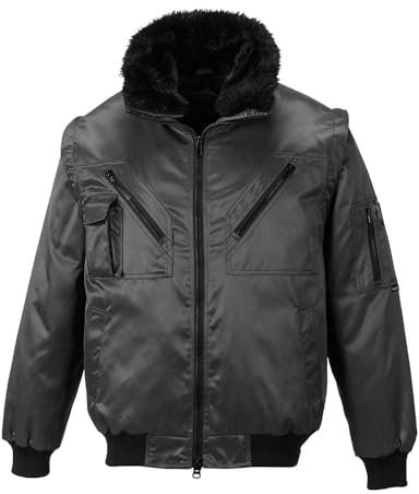 PORTWEST Pilot Jacket, colorBlack talla Large