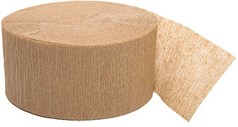 Gold Crepe Paper Streamer (2 Meters) 1 Piece - Premium Quality Party Decoration for Celebrations and Events