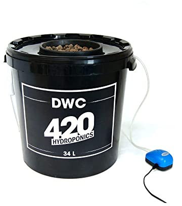 système Aéroponique DWC 34L - 420 Hydroponics Deep Water Culture panier 10cm