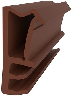 Flügelfalzdichtung 10 mm Falzhöhe - Braun - 10 Meter - Fensterdichtung - Türdichtung - Gummidichtung für Holzfenster - Dichtung gegen Kälte und Zugluft