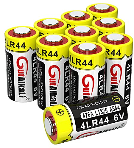 GutAlkaLi 10 Stück 4LR44 6V Quecksilberfreie Alkaline Batterien PX28, 4G13, 476A, L1325, A544, A4034PX für Fernbedienung, Roter Laser, Bellen zu Stoppen, Schönheit