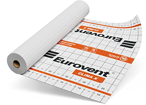 Eurovent® CLIMA X dreilagige aktive Dampfbremse KLIMAMEMBRAN Aktion 1,5x50m=75qm