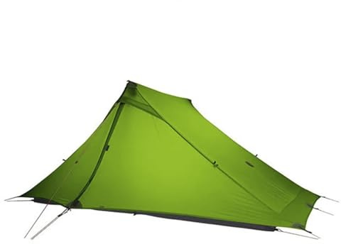 3FULGEAR Lanshan 2 Pro Tente de Camping ultralégère pour 2 Personnes, Tente Professionnelle 3/4 Saisons sans tiges en Nylon argenté 20D pour Le Camping, la randonnée (Green 2 Pro, 3 Season)