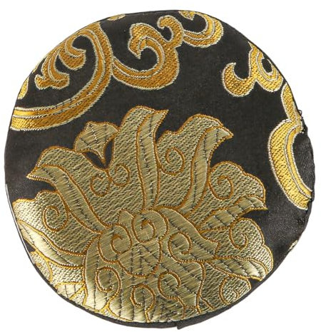 Laroal Buddha Klangschalenkissen Klangschalenkissen Klangschalenunterlage Klangschalenhalter Kissen Brokat Ringkissen Kissen für buddhistische Klangschalen