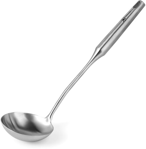 Soup Ladle - 18/10 Stainless Steel Ladle Spoon，13.8 Large Durable Metal Ladel for Serving or Cooking, Stirring, Wok & Soup, Professional Heavy Duty kitchen Utensils, Christmas gifts