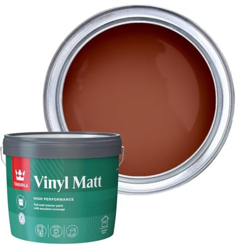 TIKKURILA Vinyl Matt - High Performance Full Matt Emulsion Paint For Interior Walls & Ceilings (Terracotta N405, 3 Liters)