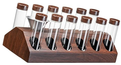 Gcljlmy Lata de café, recipiente de almacenamiento de alimentos, sellado con tapa, tubo de ensayo, accesorios de bar de cocina, dulces, harina, encimera