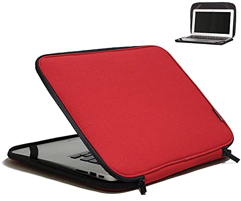 Inntzone Laptop Sleeve 11.6-Inch Case Foldable Slim Chromebook Cover Protective Bag - Red