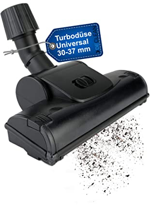 DeClean Universal Bodendüse Turbodüse mit rotierenden Bürste 30-37mm Rohranschluß kompatibel mit Staubsauger von EIO