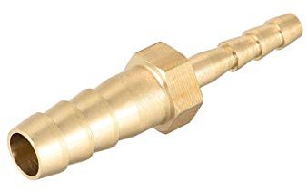 sourcing map Straight Brass Barb Fitting Reducer, Fit Hose ID 8mm to 4mm