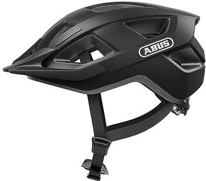 ABUS Fahrradhelm Aduro 3.0 – Sportiver City-Helm in stilvollem Design für alltägliche und sportliche Touren – für Damen und Herren – Schwarz, Größe M
